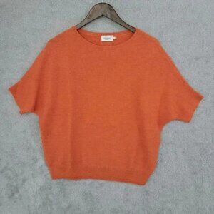 The Reset R Label Orange 100% Wool Batwing Sweater S/M 20PT